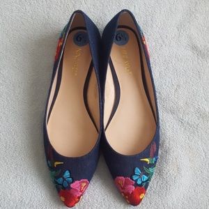 Nine west denim flats